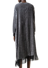 Tassel Trim Velour Dress