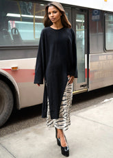 Textured High Low Long Sleeve Tee