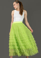 Tiered Ruffle Tulle Skirt Kate Hewko 