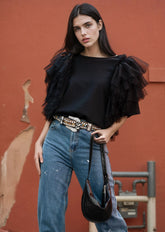 Tulle Drama Sleeve Tee