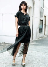 Tulle Overlay Tee Dress Set