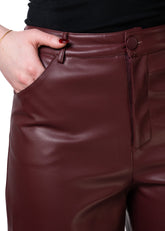 Vegan Leather Wide Leg Pant