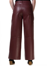 Vegan Leather Wide Leg Pant