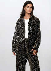 Velvet Maze Sequin Pant Set