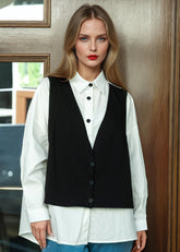 Vest Overlay Dress Shirt