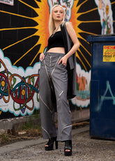 Zip It Wide Leg Trouser Pants Kate Hewko 